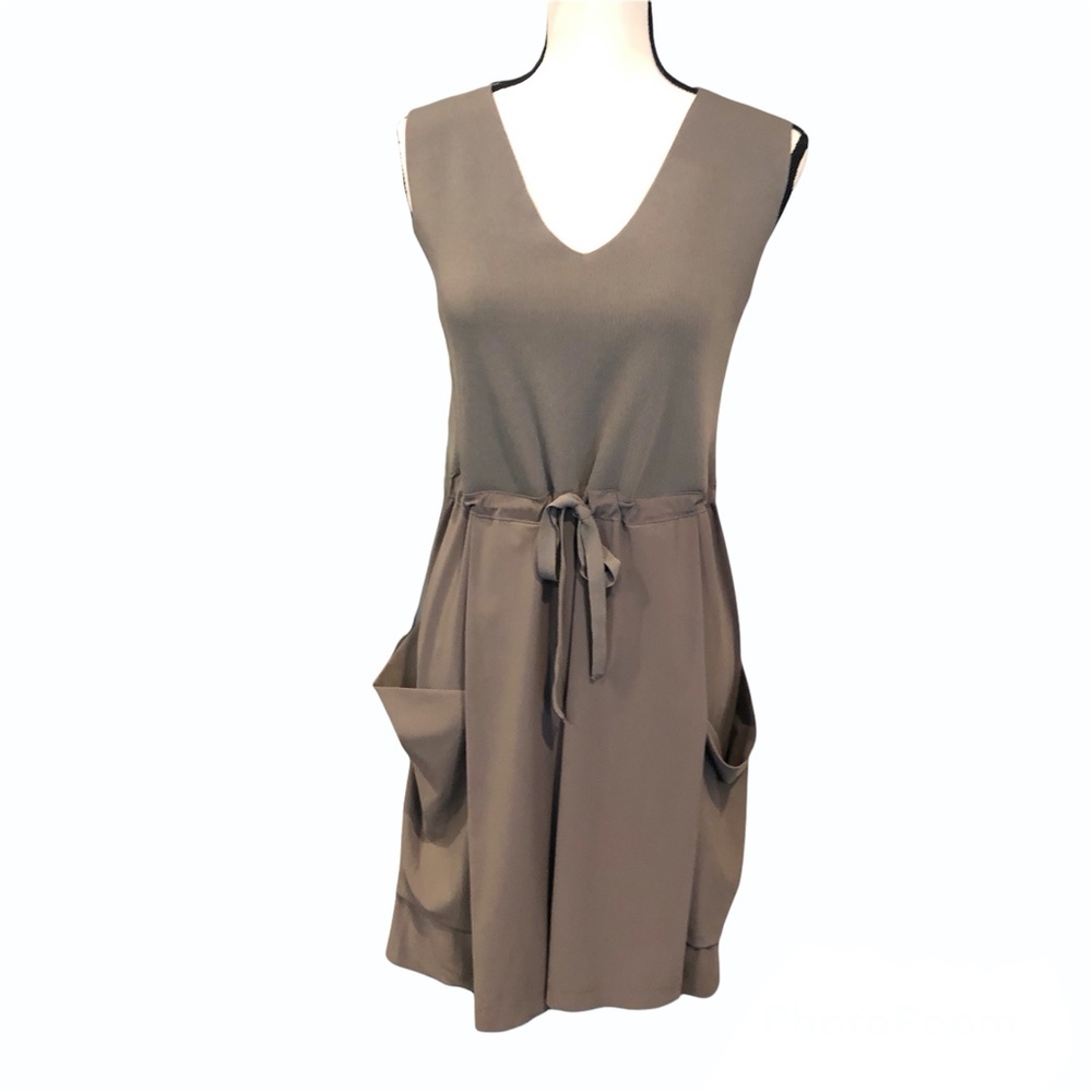 CREA CONCEPT OLIVE/MILITARY GREEN TANK DRESS
